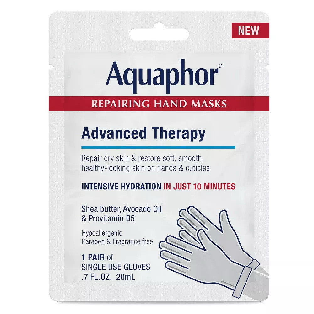 Aquaphor Advanced Therapy Intensive Hydration Repairing Hand Masks, 0.7 Oz